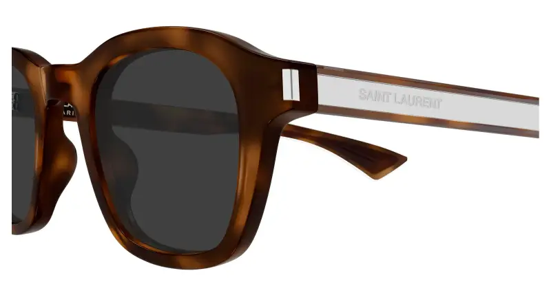 Unisex SAINT LAURENT SL 880 003 Occhiali da sole Acetato Havana Grigio Rotonda miniatura 3