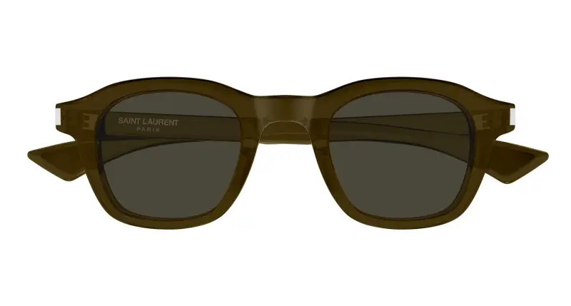 Unisex SAINT LAURENT SL 880 004 Occhiali da sole Acetato Marrone Grigio Rotonda miniatura 2