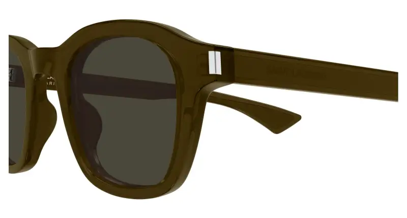 Unisex SAINT LAURENT SL 880 004 Occhiali da sole Acetato Marrone Grigio Rotonda miniatura 3