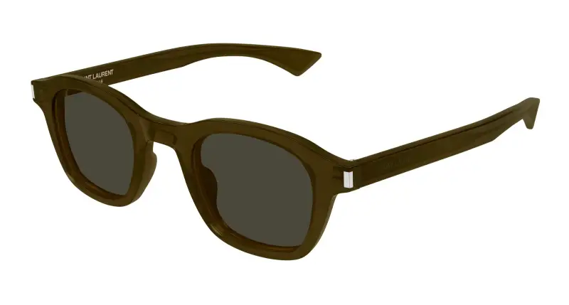 Unisex SAINT LAURENT SL 880 004 Occhiali da sole Acetato Marrone Grigio Rotonda