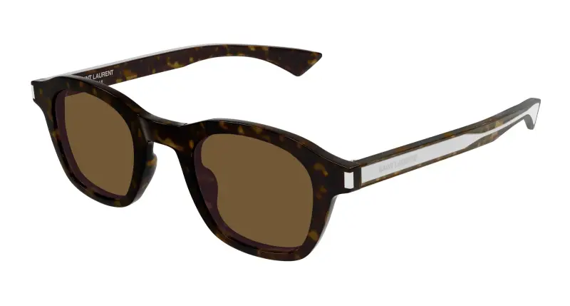 Unisex SAINT LAURENT SL 880 006 Occhiali da sole Acetato Havana Marrone Rotonda