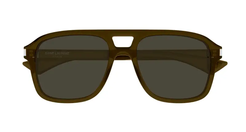 Unisex SAINT LAURENT SL 881 004 Occhiali da sole Acetato Marrone Grigio Pilot miniatura 2