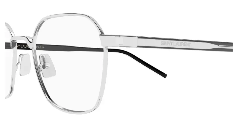 Unisex SAINT LAURENT SL 883 002 Montature da vista Metallo Argento Trasparente Rotonda miniatura 3