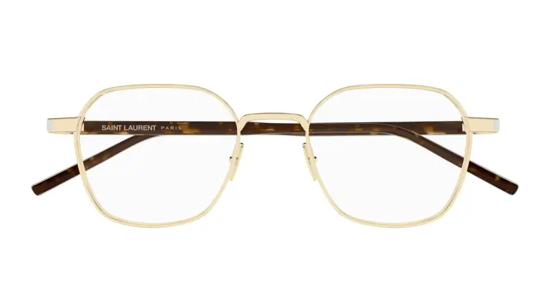 Unisex SAINT LAURENT SL 883 003 Montature da vista Metallo Oro Trasparente Rotonda miniatura 2