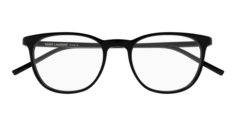 Unisex SAINT LAURENT SL 884 001 Montature da vista Bio-iniettato Nero Trasparente Rotonda miniatura 2