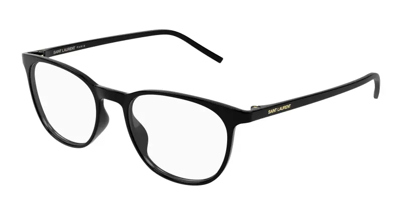 Unisex SAINT LAURENT SL 884 001 Montature da vista Bio-iniettato Nero Trasparente Rotonda