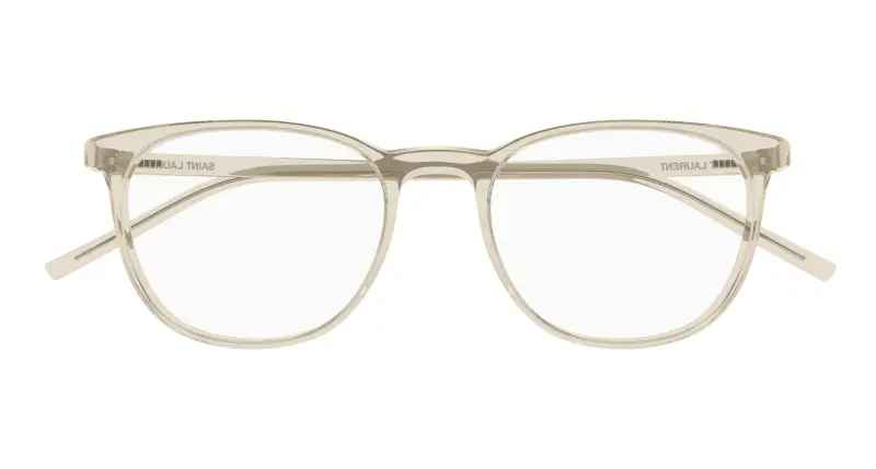 Unisex SAINT LAURENT SL 884 004 Montature da vista Bio-iniettato Beige Trasparente Rotonda miniatura 2
