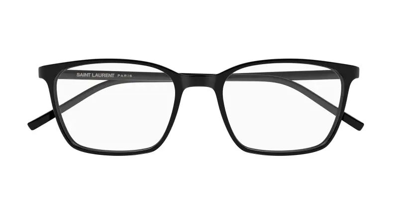 Unisex SAINT LAURENT SL 885 001 Montature da vista Bio-iniettato Nero Trasparente Squadrata miniatura 2