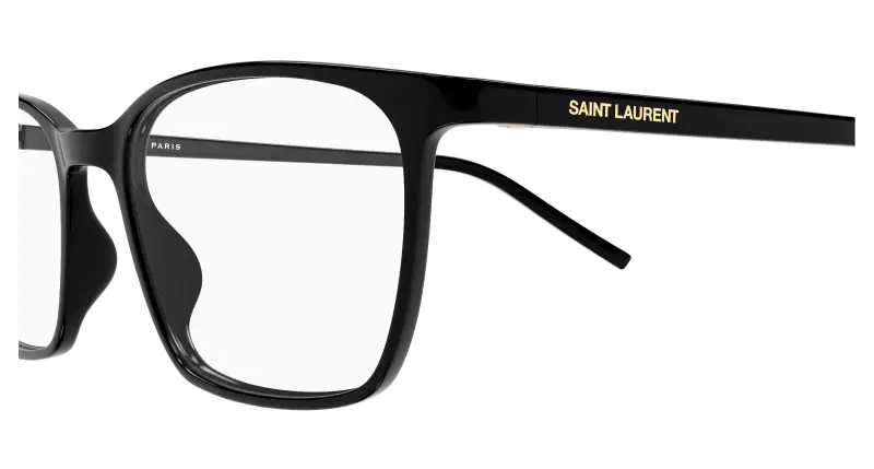 Unisex SAINT LAURENT SL 885 001 Montature da vista Bio-iniettato Nero Trasparente Squadrata miniatura 3