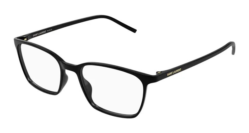 Unisex SAINT LAURENT SL 885 001 Montature da vista Bio-iniettato Nero Trasparente Squadrata