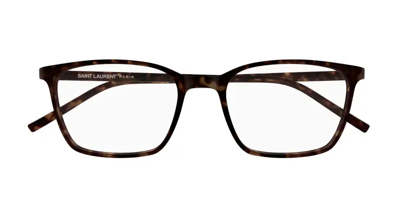 Unisex SAINT LAURENT SL 885 002 Montature da vista Bio-iniettato Havana Trasparente Squadrata miniatura 2