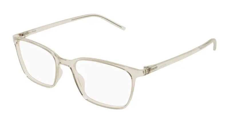 Unisex SAINT LAURENT SL 885 004 Montature da vista Bio-iniettato Beige Trasparente Squadrata