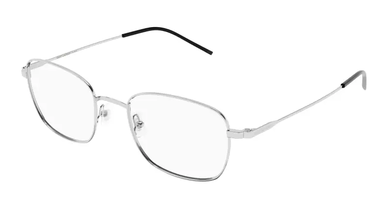 Unisex SAINT LAURENT SL 887 002 Montature da vista Metallo Argento Trasparente Rotonda