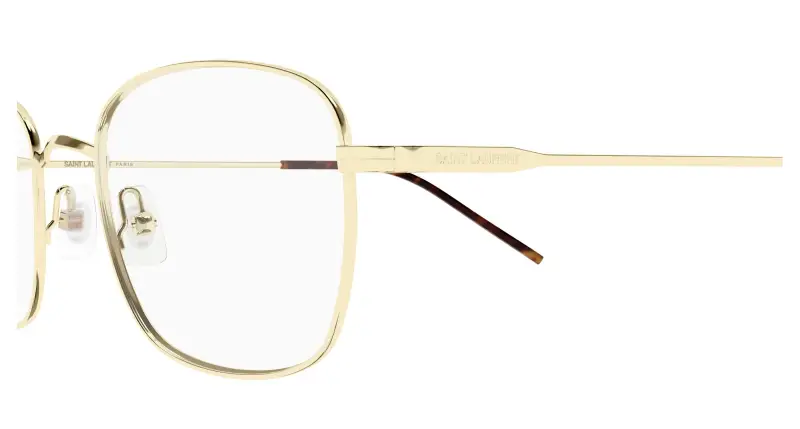 Unisex SAINT LAURENT SL 887 003 Montature da vista Metallo Oro Trasparente Rotonda miniatura 3