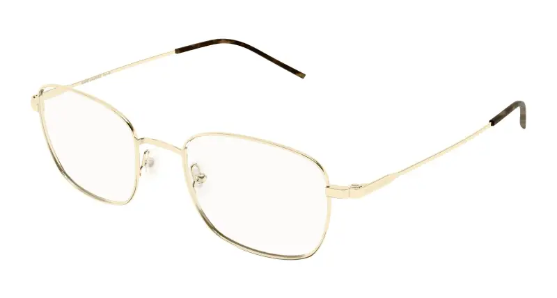 Unisex SAINT LAURENT SL 887 003 Montature da vista Metallo Oro Trasparente Rotonda