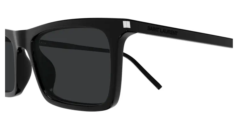 Unisex SAINT LAURENT SL 890 BETTY THIN 001 Occhiali da sole Acetato Nero Nero Squadrata miniatura 3