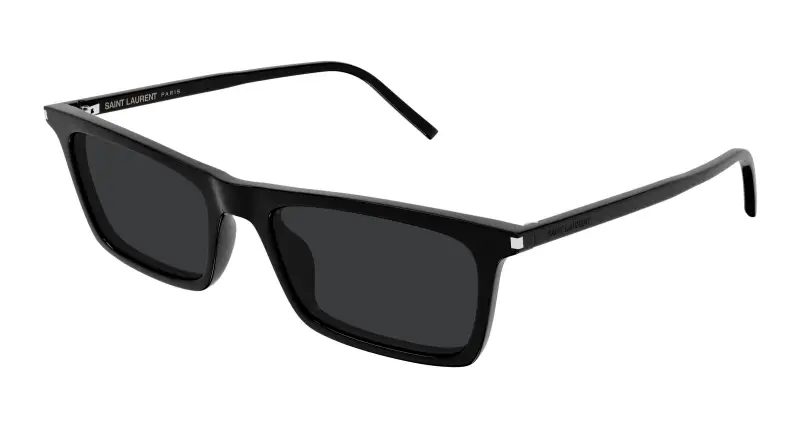 Unisex SAINT LAURENT SL 890 BETTY THIN 001 Occhiali da sole Acetato Nero Nero Squadrata