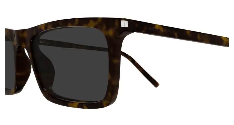 Unisex SAINT LAURENT SL 890 BETTY THIN 002 Occhiali da sole Acetato Havana Grigio Squadrata miniatura 3