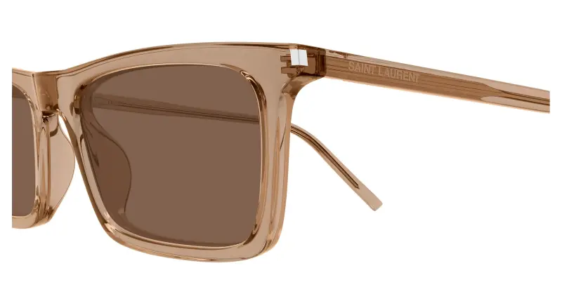 Unisex SAINT LAURENT SL 890 BETTY THIN 005 Occhiali da sole Acetato Marrone Marrone Squadrata miniatura 3