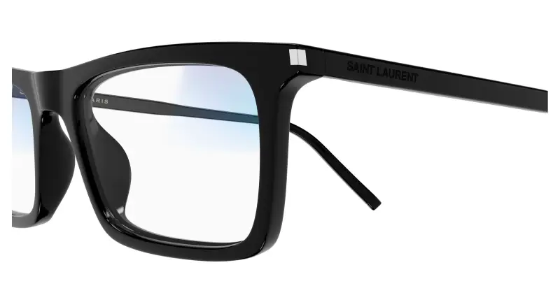 Unisex SAINT LAURENT SL 890 BETTY THIN 006 Occhiali da sole Acetato Nero Trasparente Squadrata miniatura 3