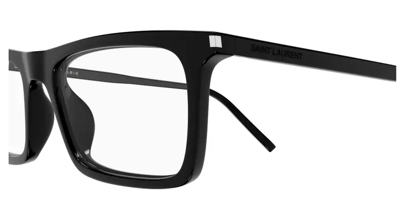 Unisex SAINT LAURENT SL 890 BETTY THIN OPT 001 Montature da vista Acetato Nero Trasparente Squadrata miniatura 3