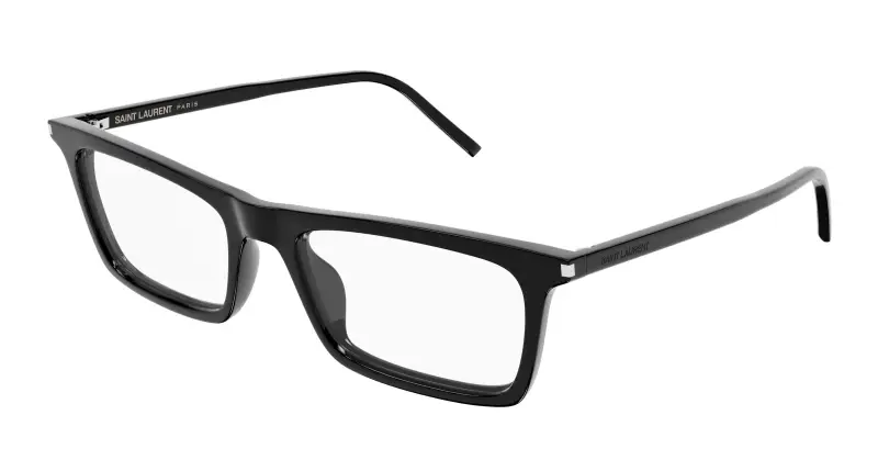 Unisex SAINT LAURENT SL 890 BETTY THIN OPT 001 Montature da vista Acetato Nero Trasparente Squadrata
