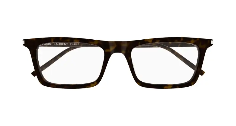Unisex SAINT LAURENT SL 890 BETTY THIN OPT 002 Montature da vista Acetato Havana Trasparente Squadrata miniatura 2