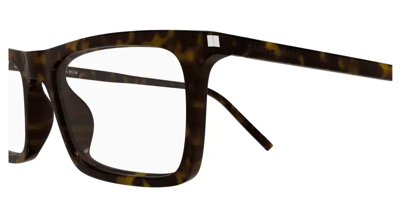 Unisex SAINT LAURENT SL 890 BETTY THIN OPT 002 Montature da vista Acetato Havana Trasparente Squadrata miniatura 3