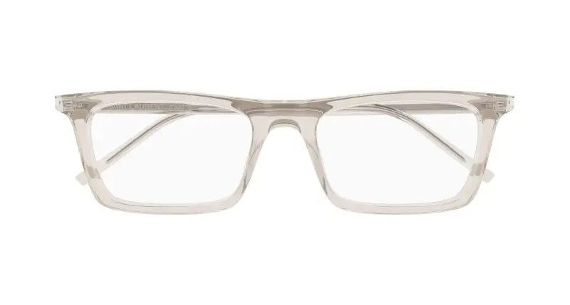 Unisex SAINT LAURENT SL 890 BETTY THIN OPT 004 Montature da vista Acetato Beige Trasparente Squadrata miniatura 2