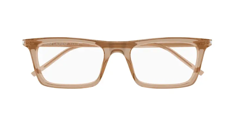 Unisex SAINT LAURENT SL 890 BETTY THIN OPT 005 Montature da vista Acetato Marrone Trasparente Squadrata miniatura 2