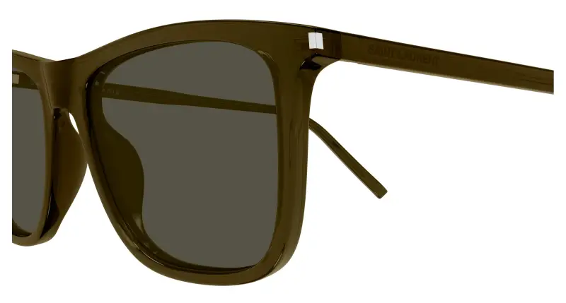 Unisex SAINT LAURENT SL 895 004 Occhiali da sole Acetato Marrone Grigio Squadrata miniatura 3