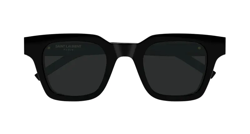 Unisex SAINT LAURENT SL M157 001 Occhiali da sole Acetato Nero Nero Squadrata miniatura 2