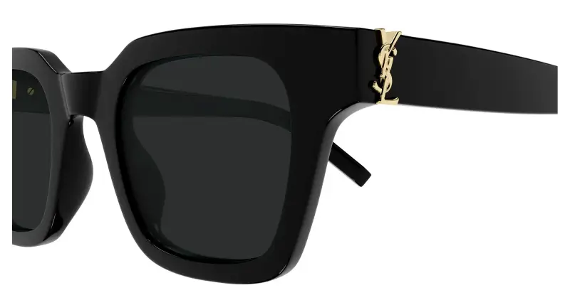 Unisex SAINT LAURENT SL M157 001 Occhiali da sole Acetato Nero Nero Squadrata miniatura 3