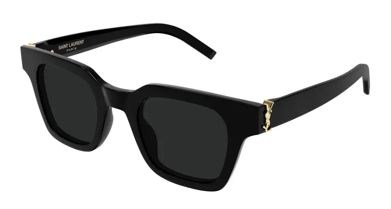 Unisex SAINT LAURENT SL M157 001 Occhiali da sole Acetato Nero Nero Squadrata