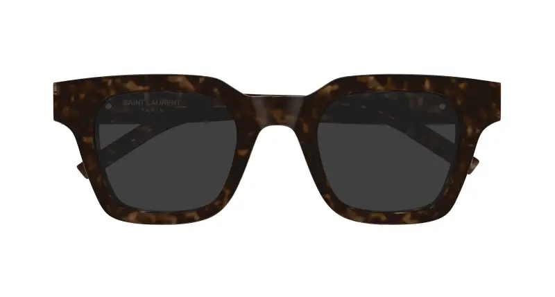 Unisex SAINT LAURENT SL M157 002 Occhiali da sole Acetato Havana Grigio Squadrata miniatura 2