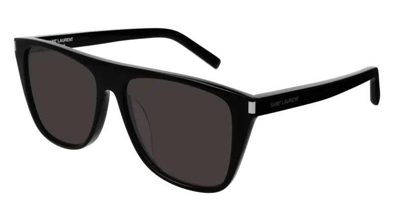 SAINT LAURENT Unisex SL 1/F 001 Occhiali da sole Acetato Nero Nero Squadrata Normale