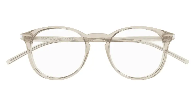 Unisex SL 106 024 Montature da vista Acetato Giallo Trasparente Rotonda miniatura 2