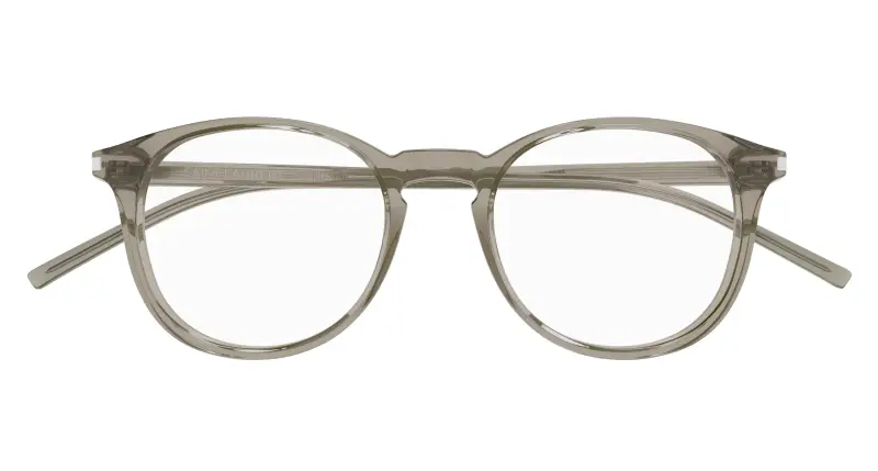 Unisex SL 106 025 Montature da vista Acetato Marrone Trasparente Rotonda miniatura 2