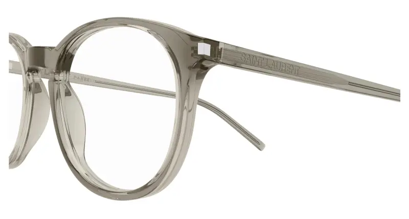 Unisex SL 106 025 Montature da vista Acetato Marrone Trasparente Rotonda miniatura 3