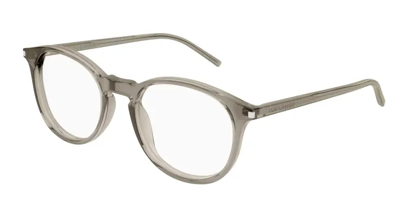 Unisex SL 106 025 Montature da vista Acetato Marrone Trasparente Rotonda