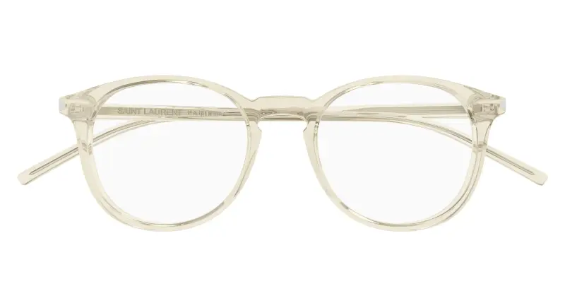 Unisex SL 106 026 Montature da vista Acetato Giallo Trasparente Rotonda miniatura 2