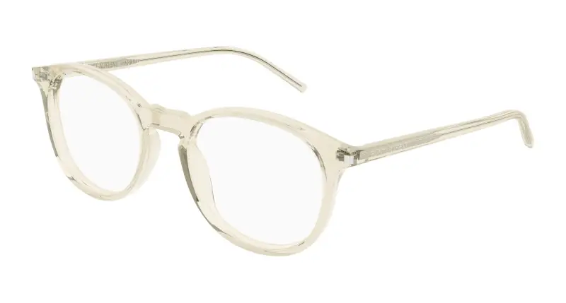 Unisex SL 106 026 Montature da vista Acetato Giallo Trasparente Rotonda
