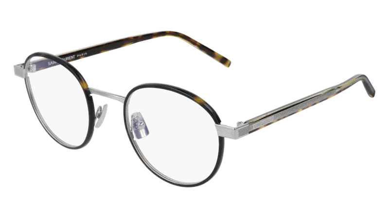 SAINT LAURENT Unisex SL 125 005 Montature da vista Metallo Havana  Rotonda