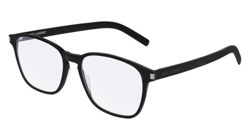SAINT LAURENT Unisex SL 186 B SLIM 001 Montature da vista Acetato Nero  Squadrata