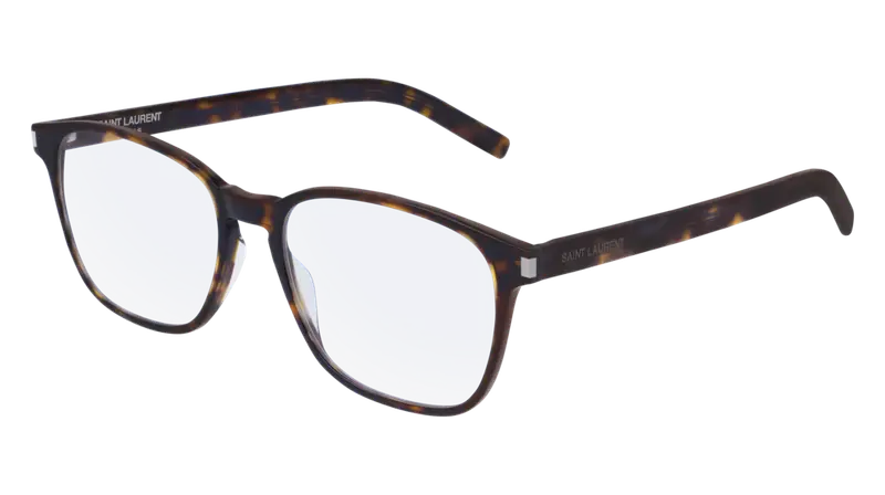 SAINT LAURENT Unisex SL 186 B SLIM 005 Montature da vista Acetato Havana  Squadrata