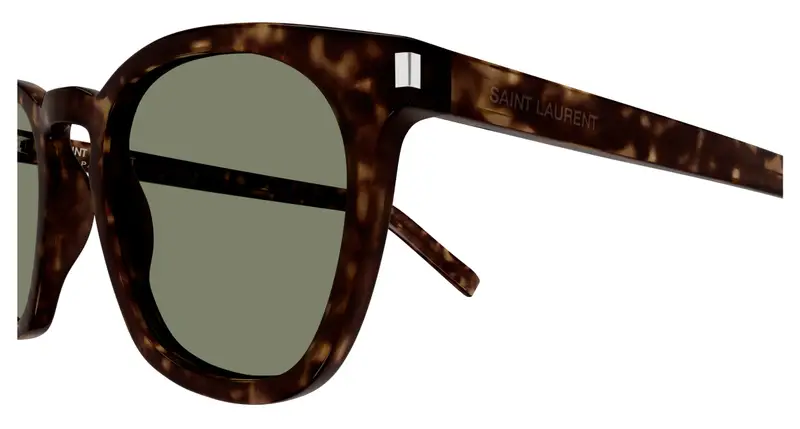 SAINT LAURENT Unisex SL 28 049 Occhiali da sole Acetato Havana Verde Squadrata miniatura 2