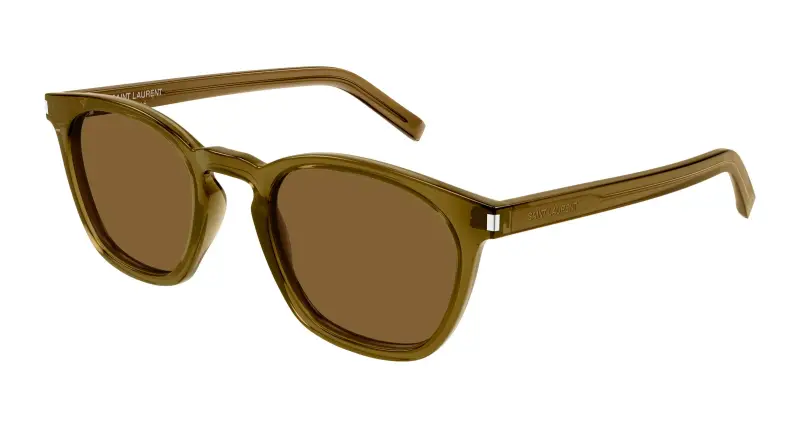 Unisex SL 28 052 Occhiali da sole Acetato Marrone Marrone Squadrata
