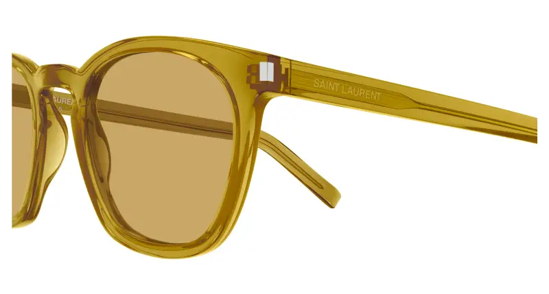 Unisex SL 28 053 Occhiali da sole Acetato Verde Marrone Squadrata miniatura 3