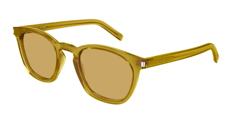 Unisex SL 28 053 Occhiali da sole Acetato Verde Marrone Squadrata