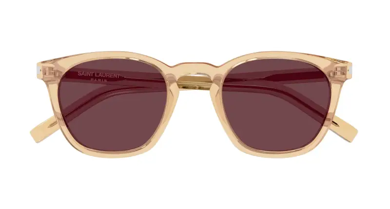 Unisex SL 28 055 Occhiali da sole Acetato Giallo Viola Squadrata miniatura 2